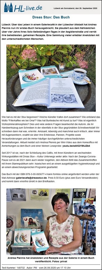 HL live Artikel "DREAS STUV - DAS BUCH" vom 26.9.20 pdf